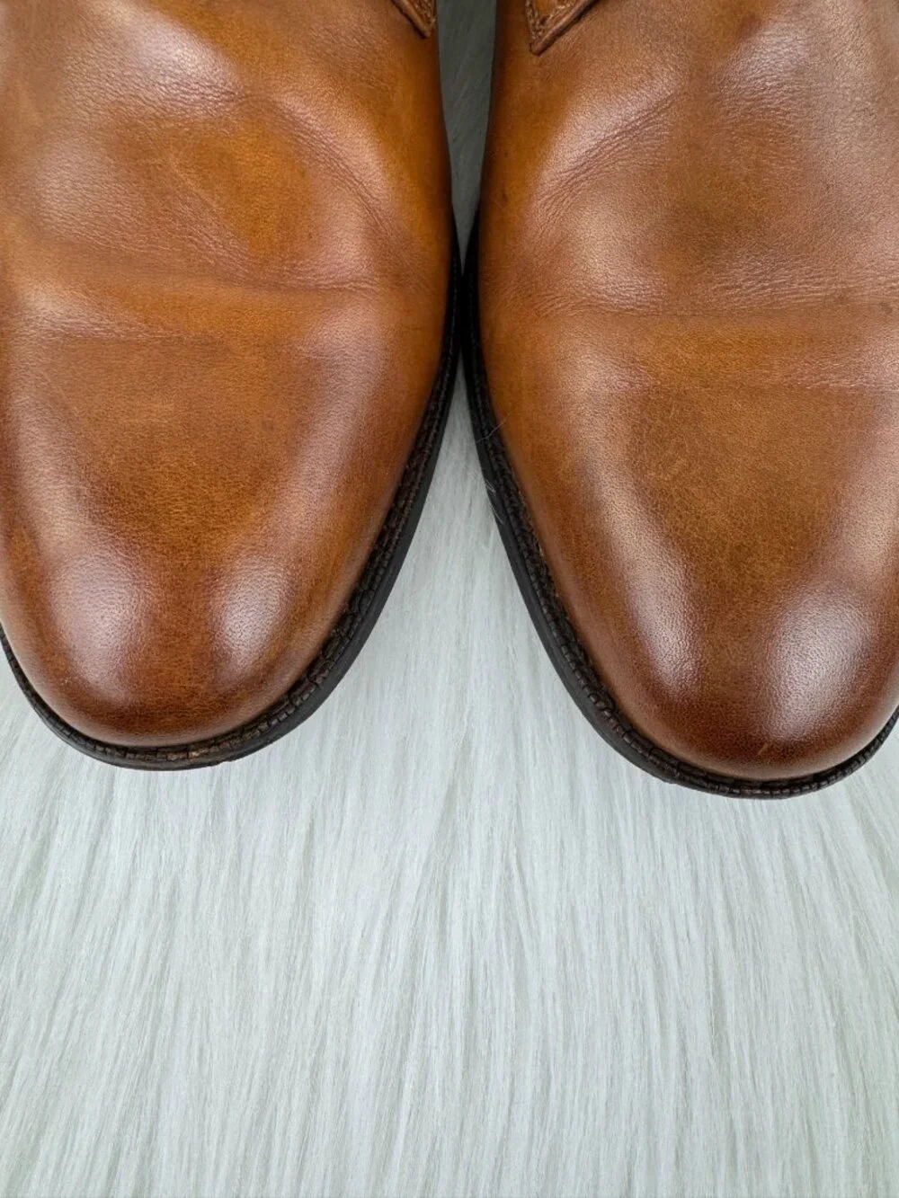 Joseph Abboud Dixon Single Monk Strap Dress Shoes Loafers Sz US 9.5 Light Brown